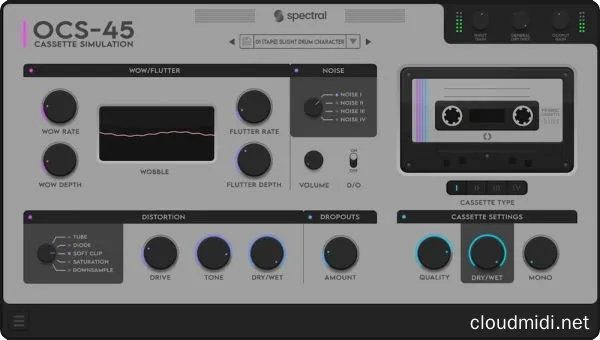 复古磁带模拟插件-Spectral Plugins OCS-45 v1.1.2 Mocha-win :-1