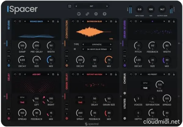 模块化混响延迟插件-Spectral Plugins Spacer v1.0.0 Mocha-win :-1