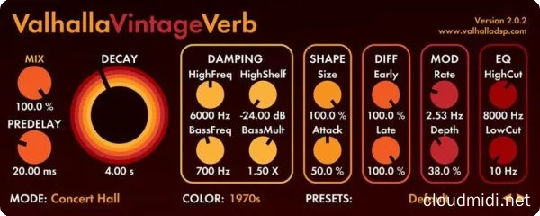 混响效果器-Valhalla DSP Valhalla VintageVerb v3.0.0 R2R-win :-1