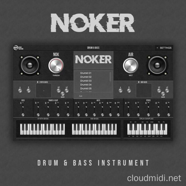 虚拟鼓与贝斯乐器-New Nation Noker Drum & Bass WIN-MAC :-1