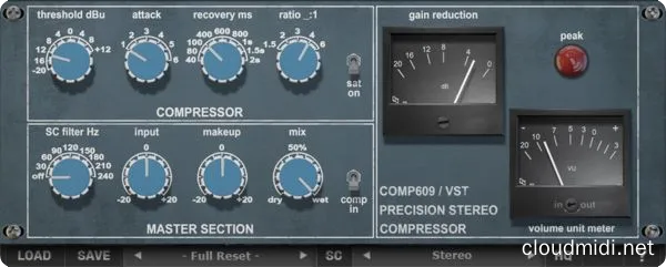 硬件模拟压缩器-Red Rock Sound Comp 609 v3.0.3 MOCHA-win :-1