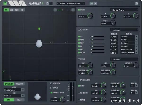 虚拟声学模拟插件-Wave Arts Panorama 7 v7.0.2 R2R-win :-1