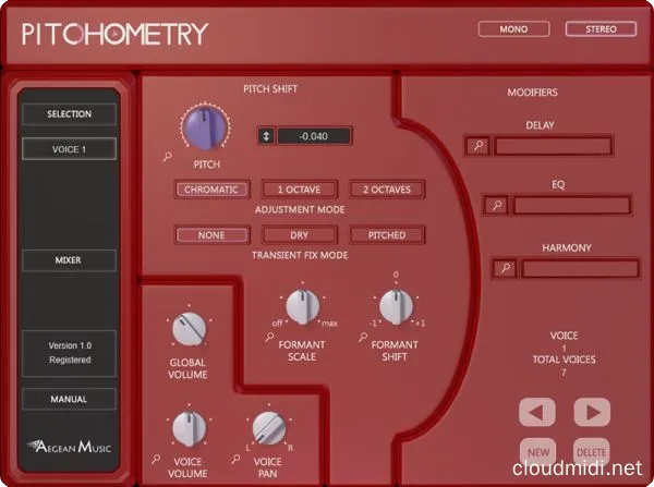 多功能音高音色变换效果器-Aegean Music Pitchometry v1.1 R2R WiN-MAC :-1