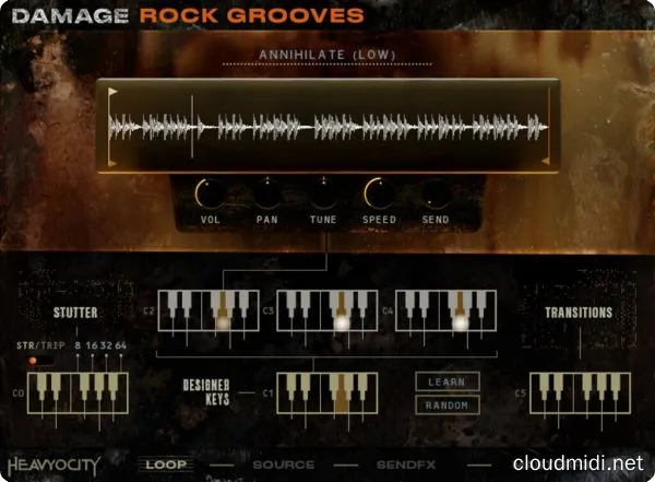 电影打击乐音色库-Heavyocity Damage Rock Grooves Kontakt :-1