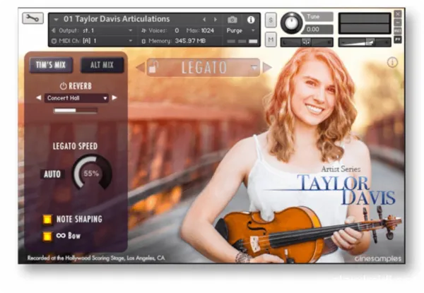 Cinesamples Taylor Davis Kontakt 泰勒·戴维斯独奏小提琴音源 :-1 Cinesamples Taylor Davis Kontakt 泰勒·戴维斯独奏小提琴音源 :-1