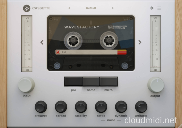 磁带机模拟插件-Wavesfactory Cassette v1.0.6 R2R-win :-1