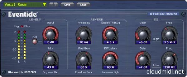 房间混响效果器-Eventide 2016 Stereo Room v3.7.11 R2R-win :-1