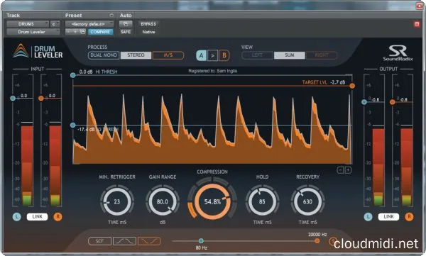 鼓点压缩器-Sound Radix Drum Leveler v1.2.1 R2R-win :-1