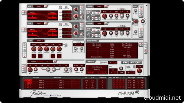 混合电子合成器-Rob Papen Albino 3 Legend v3.5.0 R2R-win :-1