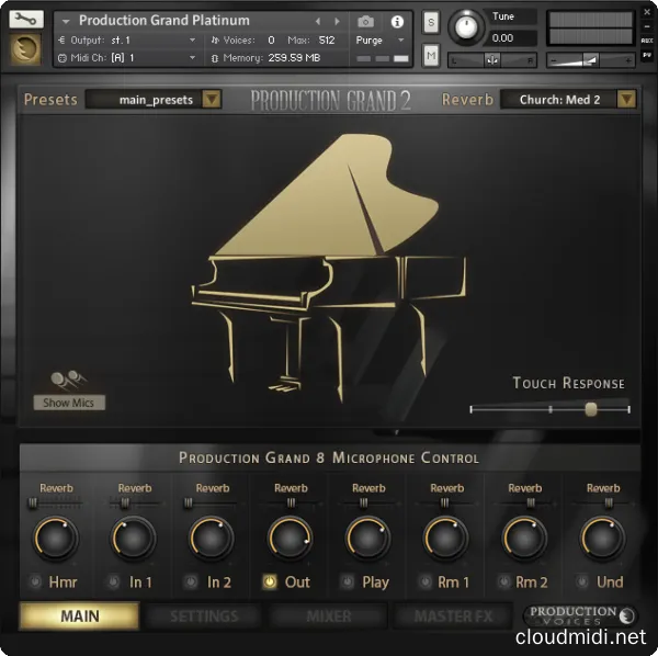 雅马哈C7三角钢琴音色-Production Voices Production Grand Gold v1.1.16 Kontakt :-1