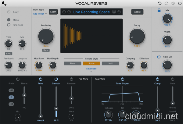 人声专用混响插件-Antares Vocal Reverb v1.0.0 CE-win :-1
