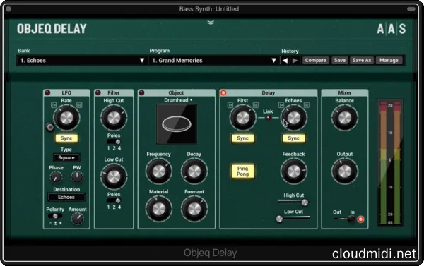 延迟效果器-Applied Acoustics Systems Objeq Delay v1.3.3 macOS :-1