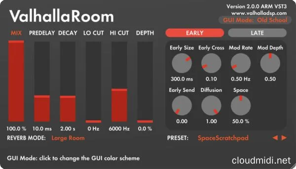 房间混响效果器-Valhalla DSP Valhalla Room v2.0.5 R2R-win :-1