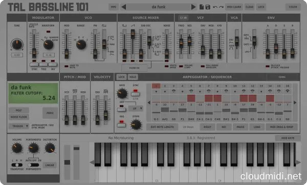 贝司合成器-Togu Audio Line TAL-BassLine-101 v3.9.0 MacOS-MORiA :-1