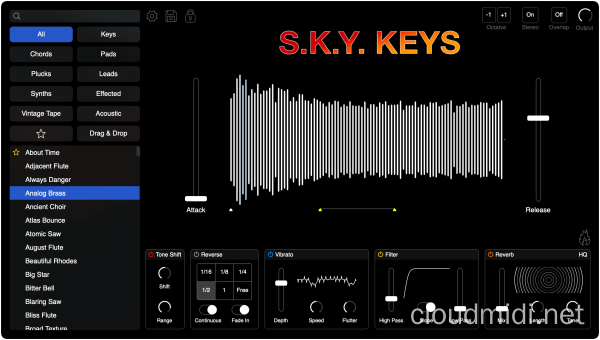 虚拟键盘合成乐器音源-S.K.Y Studios S.K.Y Keys MacOS :-1