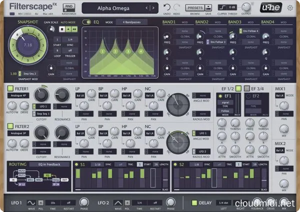 均衡滤波效果器-Uhe Filterscape v1.5.1 R2R-win :-1