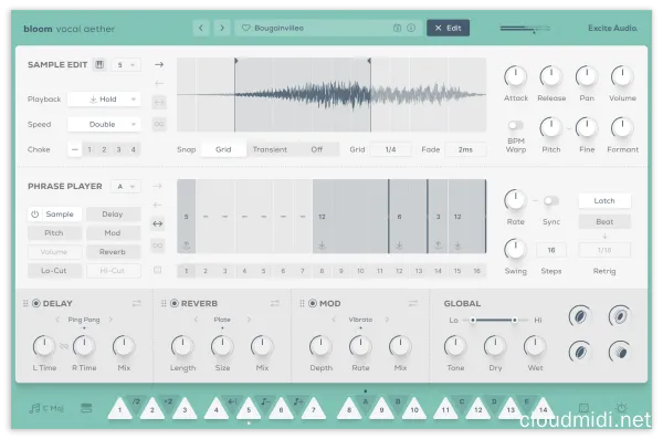 人声采样插件-Excite Audio Bloom Vocal Aether v1.0.1 R2R WiN-MAC :-1 人声采样插件-Excite Audio Bloom Vocal Aether v1.0.1 R2R WiN-MAC :-1
