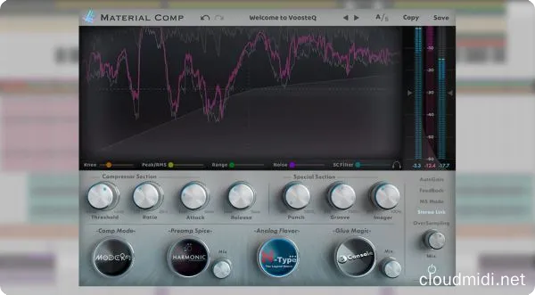 模拟电路压缩效果器-VoosteQ Material Comp v1.7.9 WIN-MAC :-1