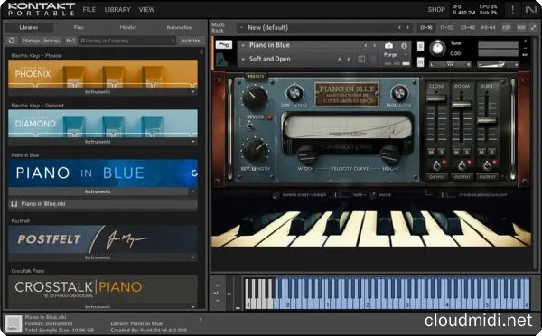 施坦威D钢琴采样音色-Sonicsmiths Piano In Blue Kontakt :-1