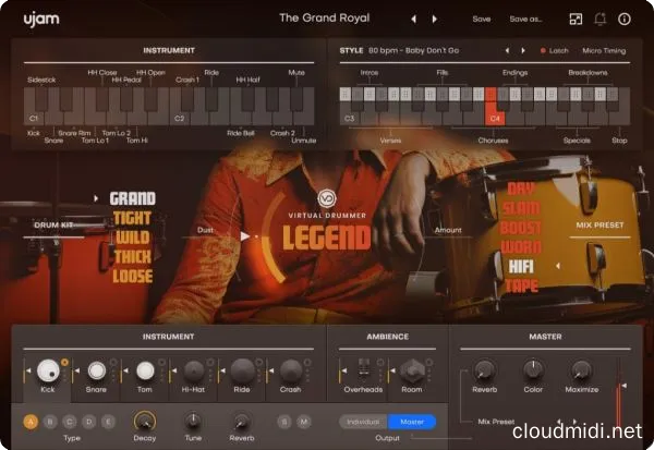 70年代虚拟鼓手音源-UJAM Virtual Drummer Legend v2.4.1 WiN-MAC :-1