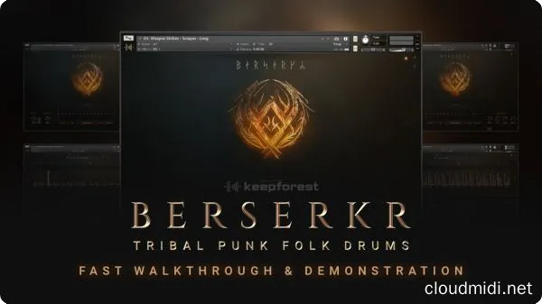 史诗战争电影鼓音色库-Keepforest Berserkr Pro Tribal Punk Folk Drums Kontakt :-1